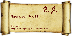 Nyerges Judit névjegykártya